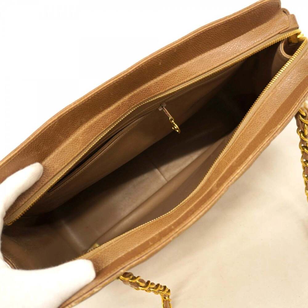 CHANEL Brown Caviar Leather Tote Bag - Picture 4 of 14